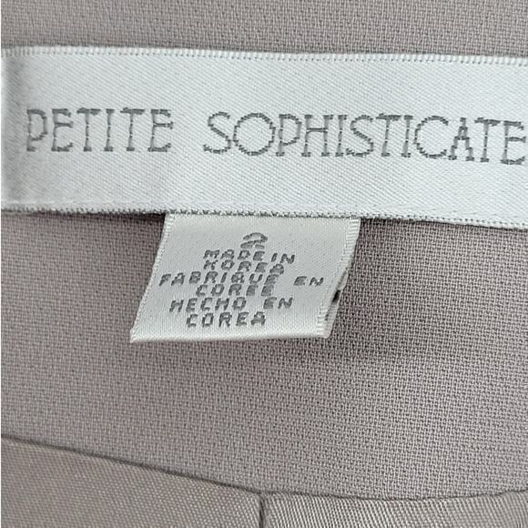 Vintage Petite Sophisticate Gray Two‎ Button Long Sleeve Boxy Blazer Jacket - Picture 4 of 15